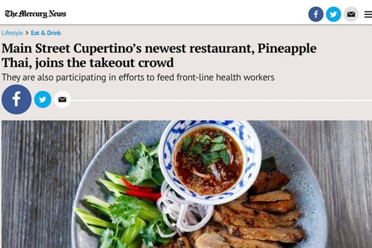 Main Street Cupertino’s newest restaurant, Pineapple Thai, joins the takeout crowd